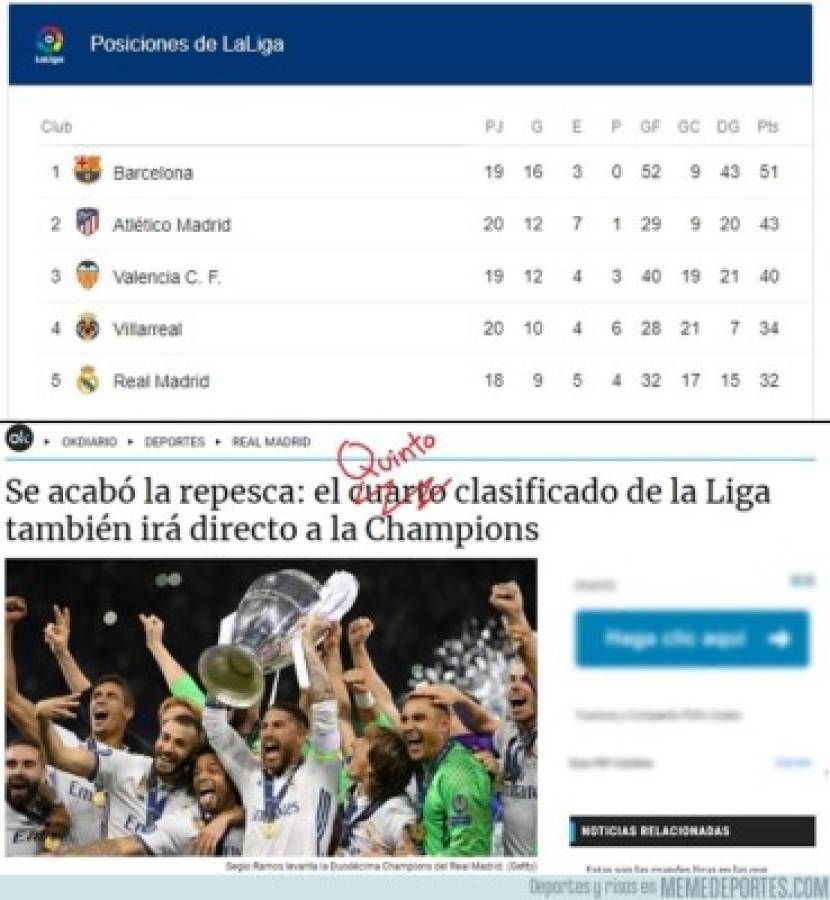 No perdonan: Los divertidos memes de la goleada del Real Madrid ante el Deportivo