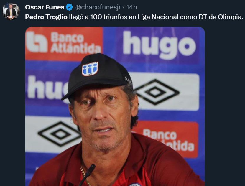 Prensa hondureña se rinde al récord de Troglio: “Es el amo del fútbol en Honduras”, “Quedará en la historia blanca”