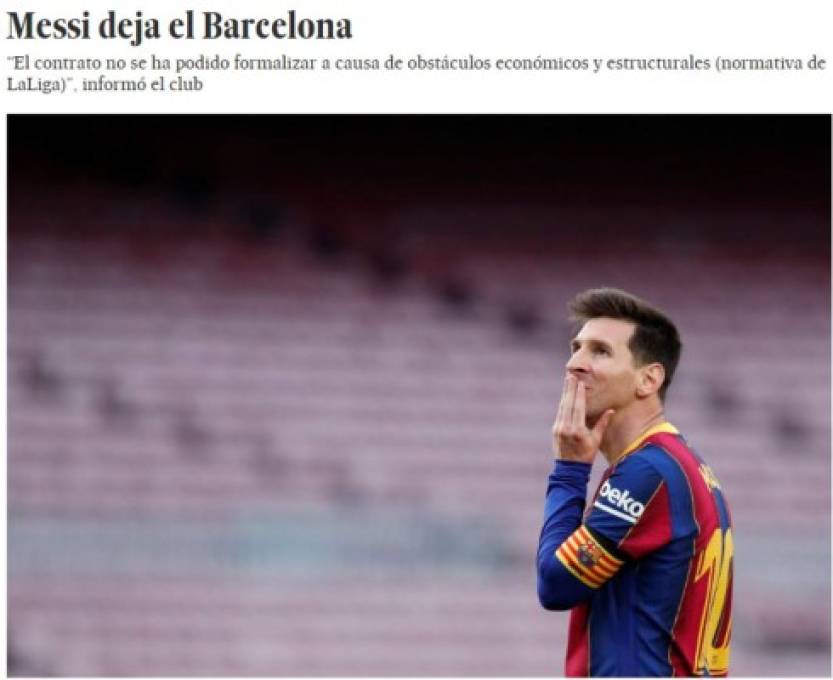 ¡Estalló un verdadero bombazo! Reacción de la prensa mundial ante la marcha de Messi del Barcelona