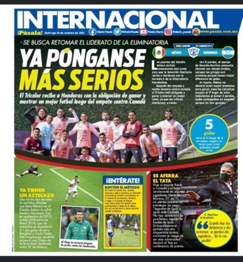 'El Tri va a sufrir y ya juegan sin miedo': Así calienta la prensa de México el duelo contra Honduras ¿Otro Aztecazo?   