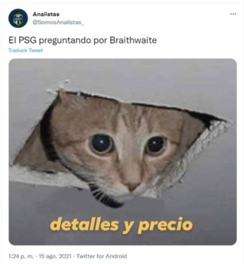PSG quiere a Braithwaite: estallan las redes con divertidos memes tras el triunfo del Barcelona en LaLiga