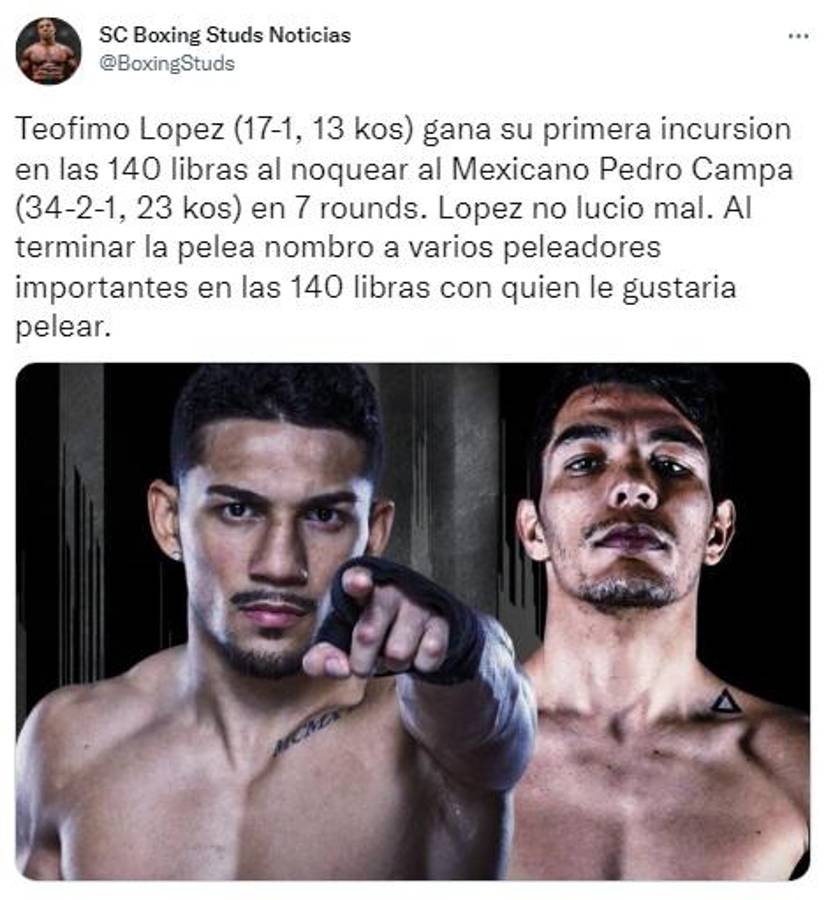 “Ha vuelto y demasiado castigo”: Así reaccionó la prensa luego de la contundente victoria de Teófimo López sobre Pedro Campa