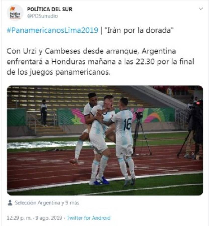 Lo que dicen los medios internacionales sobre la final entre Honduras y Argentina