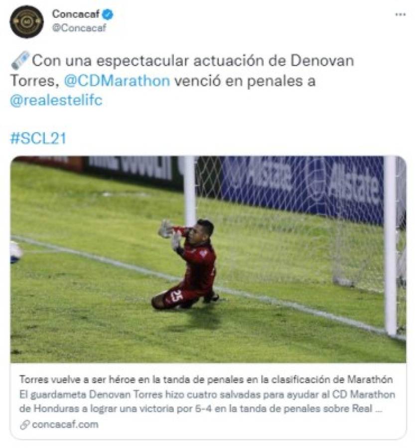 Lo que dice la prensa luego del sufrido pase de Marathón en penales y la enorme noche de Denovan Torres: 'El monstruo se hizo respetar'