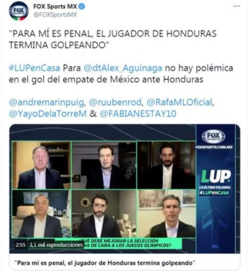 'Robo a Honduras': Lo que dijeron los periodistas sobre el penal a favor de México en la final del preolímpico