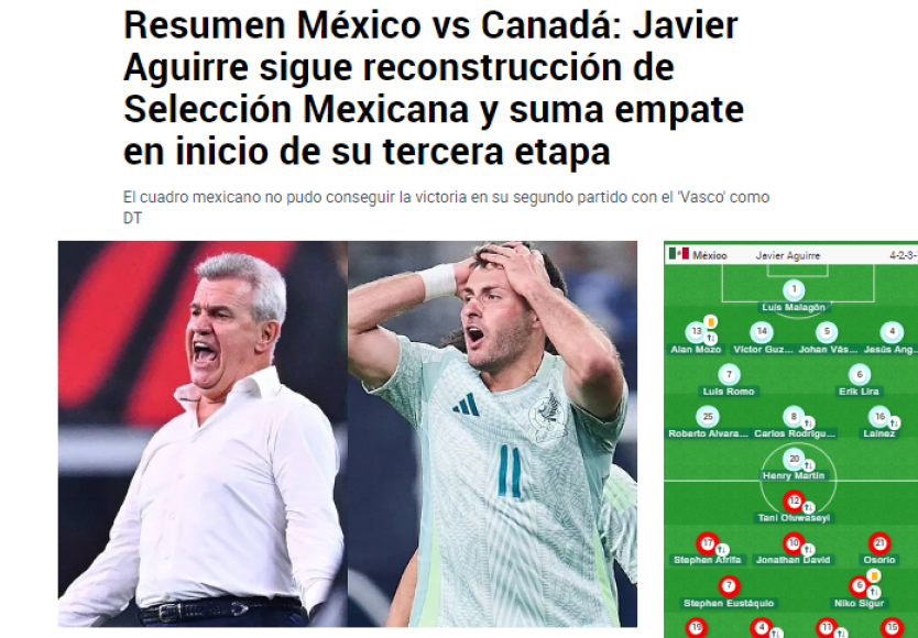 “Nos parecemos más a Osasuna que a Real Madrid”: Faitelson explota y señalan al villano del amargo empate de México