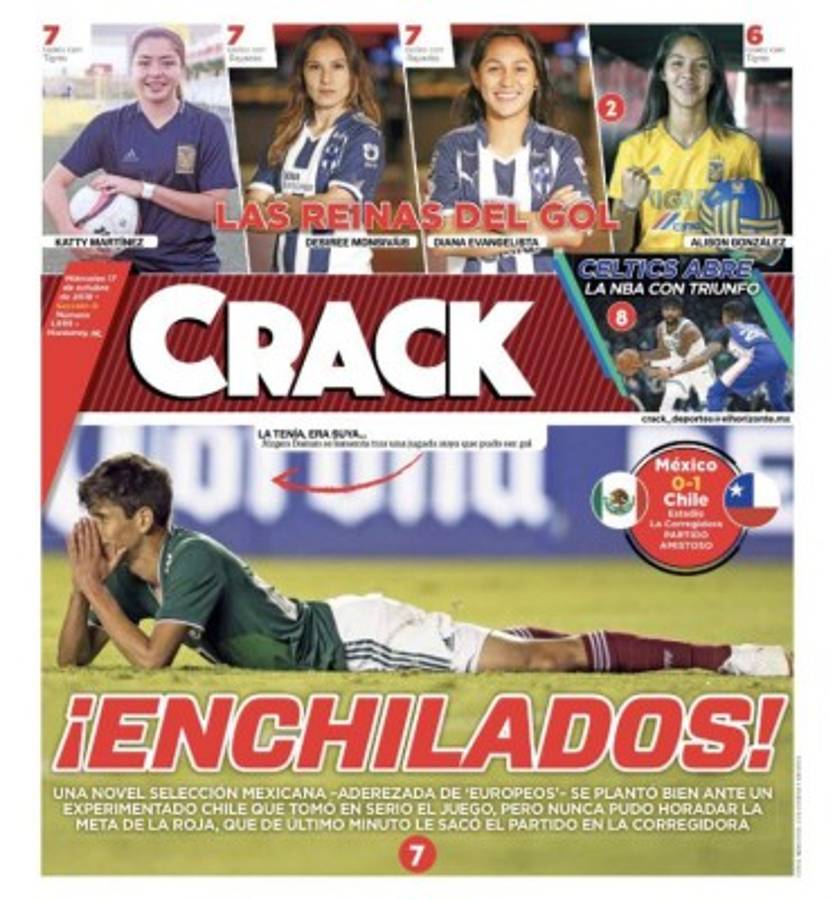 La prensa mexicana arremete contra su selección por perder contra Chile