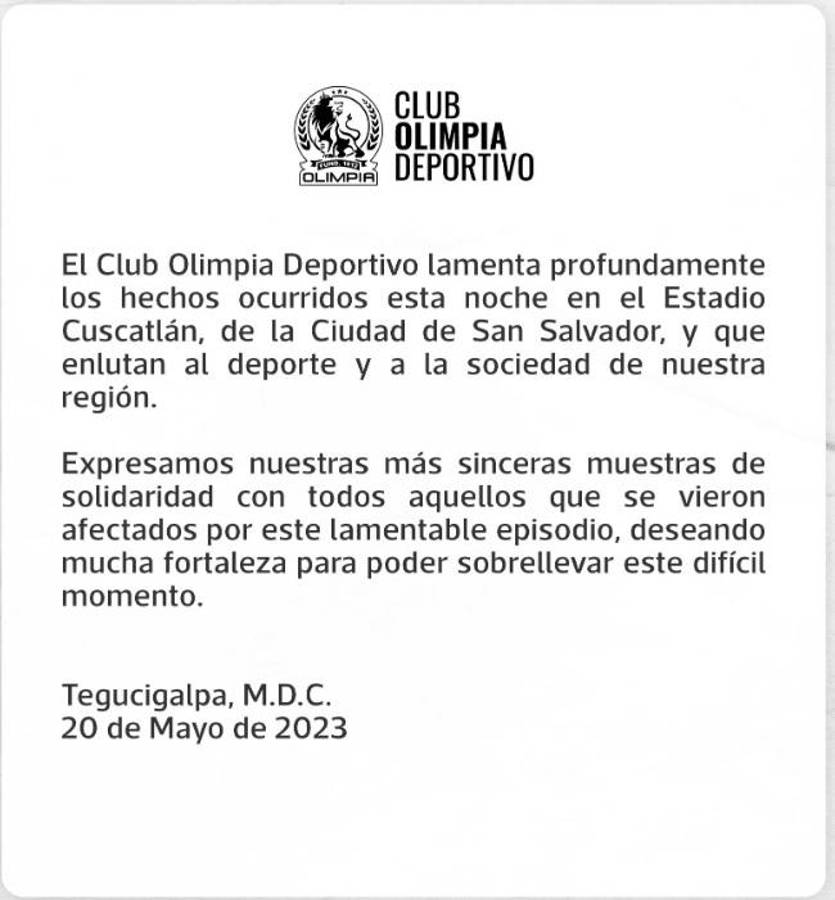 Olimpia y Real Madrid envían mensaje: La dura reacción del mundo tras la tragedia en El Salvador; “Imágenes que marcarán historia”