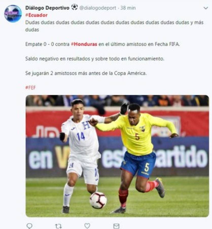 ¡Críticas Lo que dicen los medios internacionales tras el empate de Honduras y Ecuador