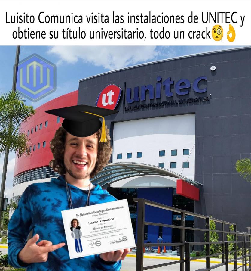 Para reír: Los divertidos memes de la llegada de Luisito Comunica a Honduras ¿Cómo sería su graduación universitaria?