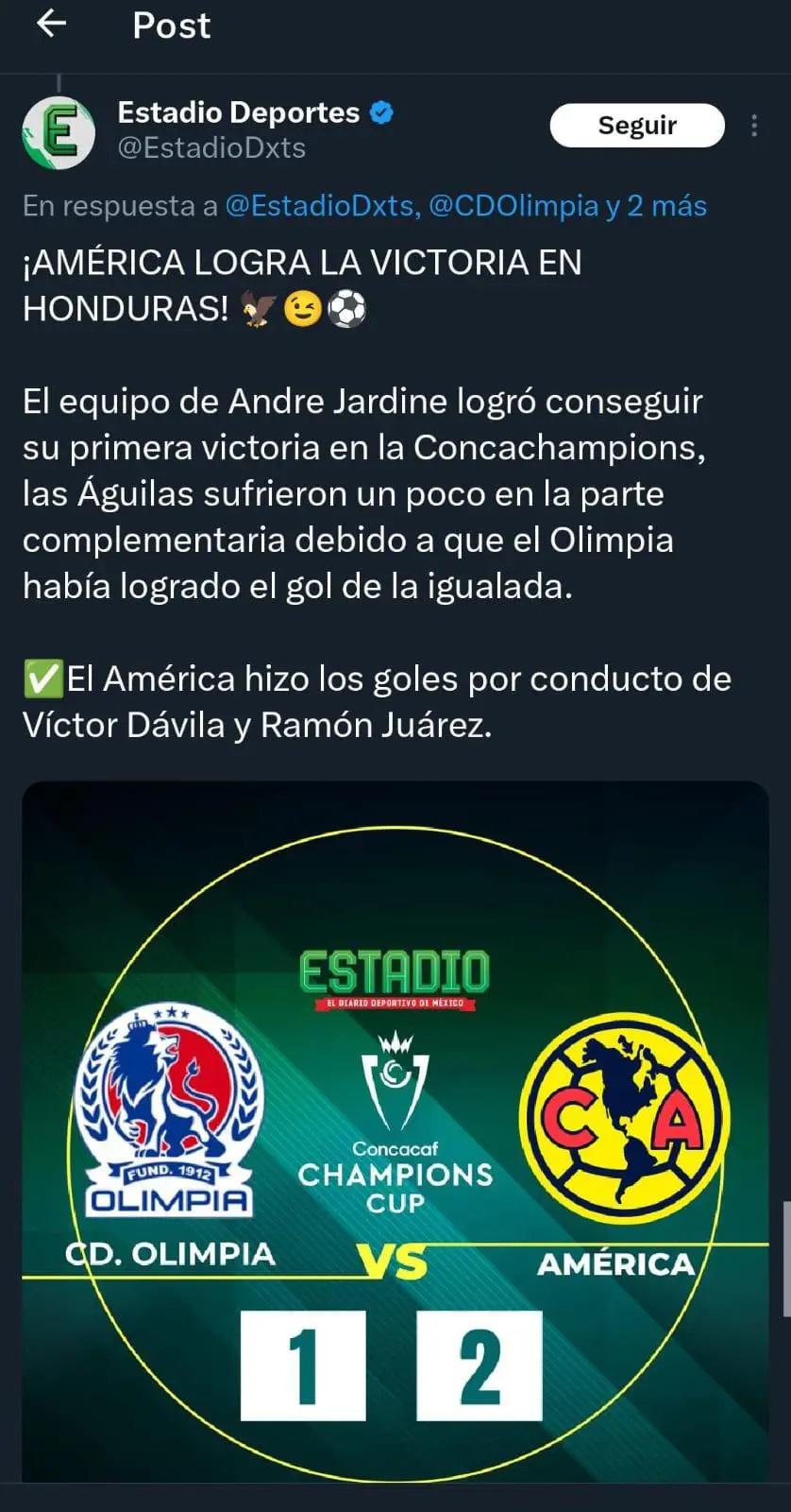 Fue cobarde, tuvo miedo y a punto de hacer el ridículo: así reaccionó la prensa a la derrota de Olimpia ante el América