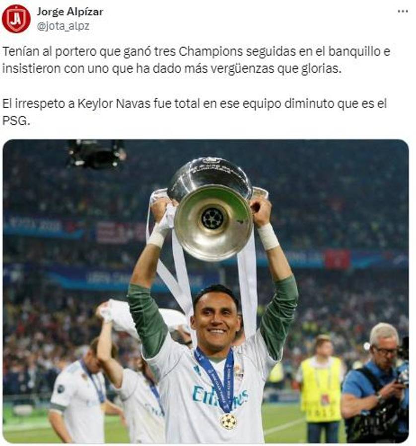 Señalan los cuatro culpable de la eliminación de PSG en Champions y esto dicen de Keylor Navas: “Su pecado es...”
