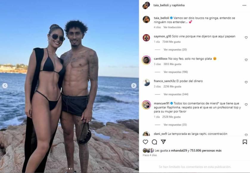 “Tú eres feo hasta con dinero”: el motivo por el que se burlan de Raphinha por polémica foto con su mujer y explota