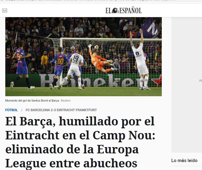 Las portadas y lo que dice la prensa sobre la eliminación del Barcelona en la Europa League: ¡Humillados!