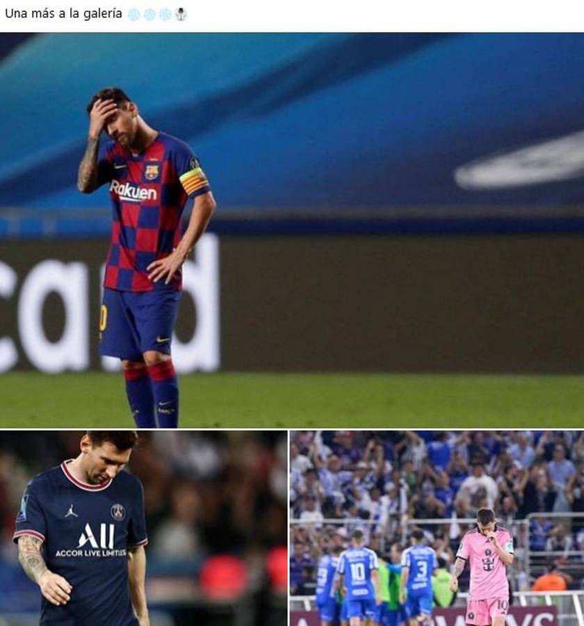 “No penalti, no party”: ácidos memes contra Messi luego de ser eliminados por Monterrey en Concacaf