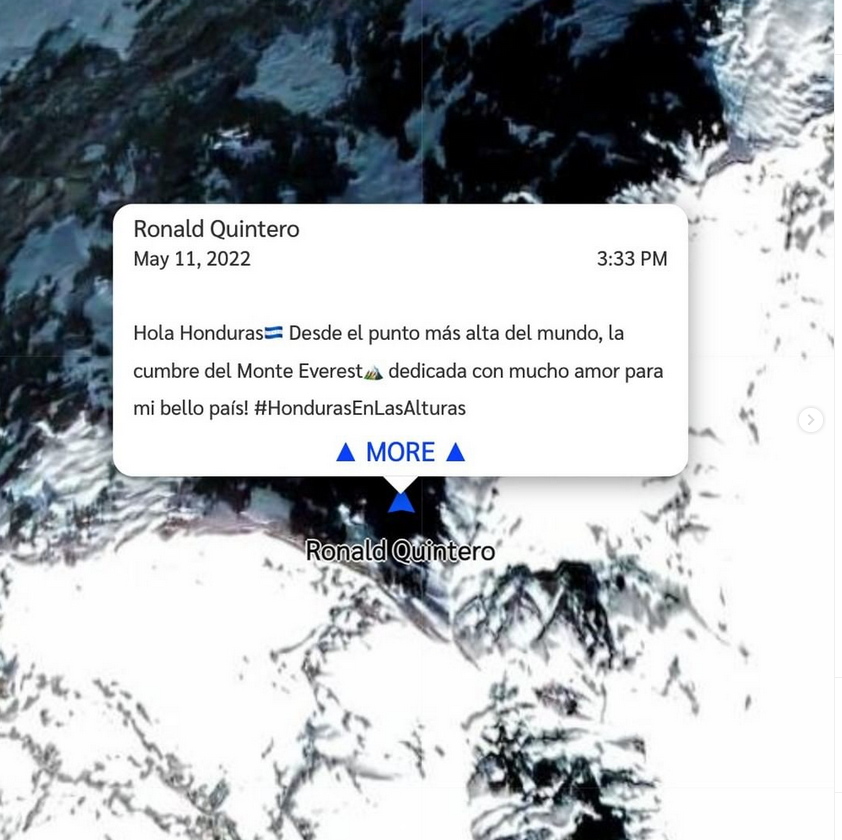 El mensaje que colgó en sus redes el hondureño Ronald Quintero.