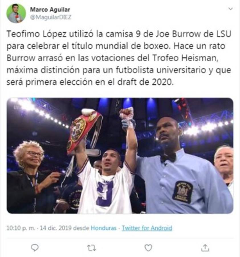 Lo que dicen los medios luego de que Teófimo López ganara el título mundial