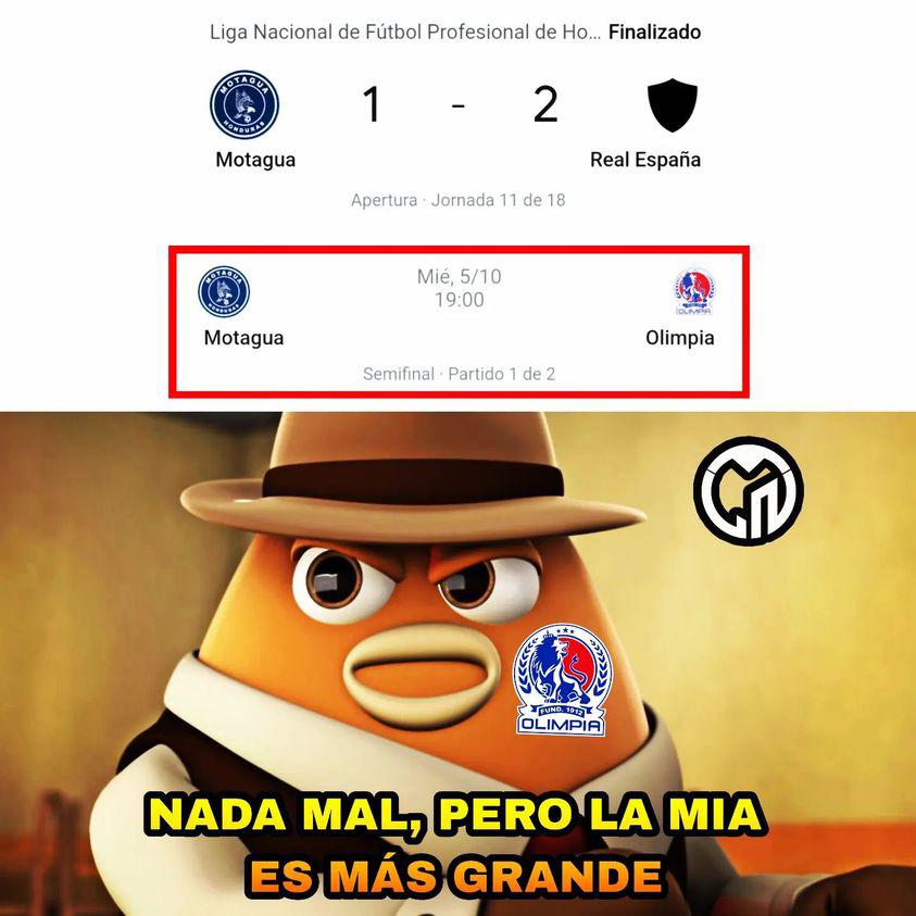 Los memes no perdonan al Motagua tras perder el invicto ante Real España en el estadio Nacional
