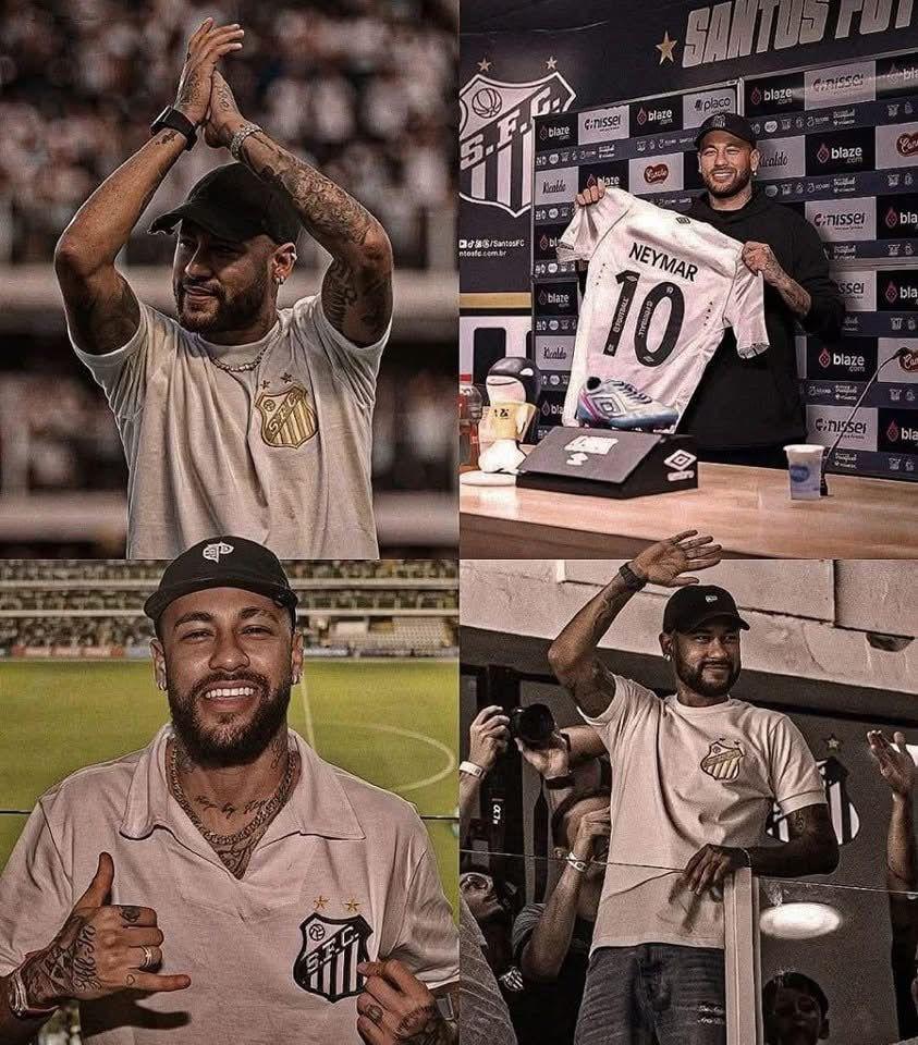 Neymar revoluciona Brasil: llegó en helicóptero, su problema en la firma y ¿por qué tiene el dorsal 11 y 10 en la camiseta de Santos?
