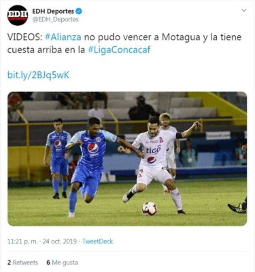 ¡Tras el empate! Esto dicen los medios internacionales del juego entre Alianza y Motagua