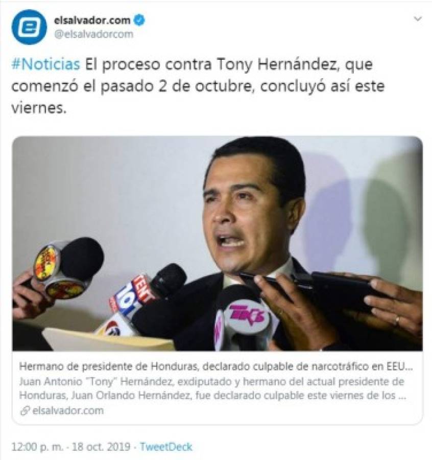 Tony Hernández: Lo que dicen los medios internacionales sobre la sentencia del exdiputado