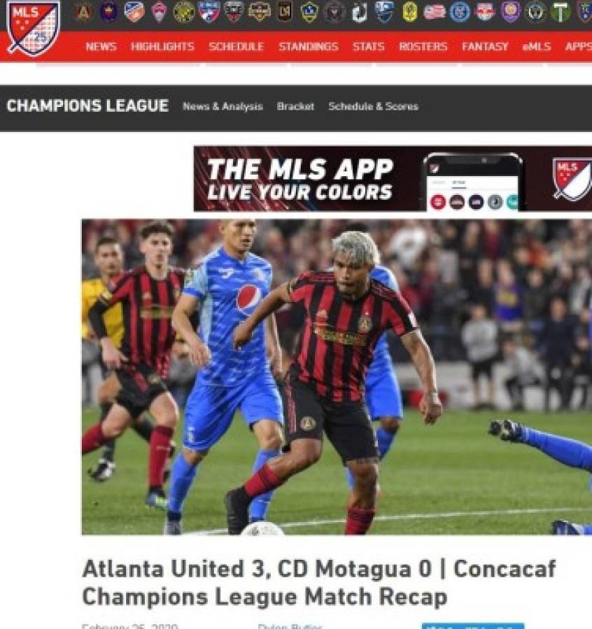 Lo que dice la prensa internacional sobre el 3-0 de Atlanta United ante Motagua