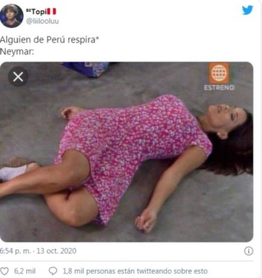 Los memes destruyen a Neymar por fingir faltas en un polémico Perú-Brasil