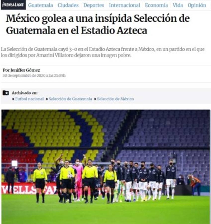 Amistoso insípido y la respuesta de Martino: La prensa de México tras la goleada a Guatemala