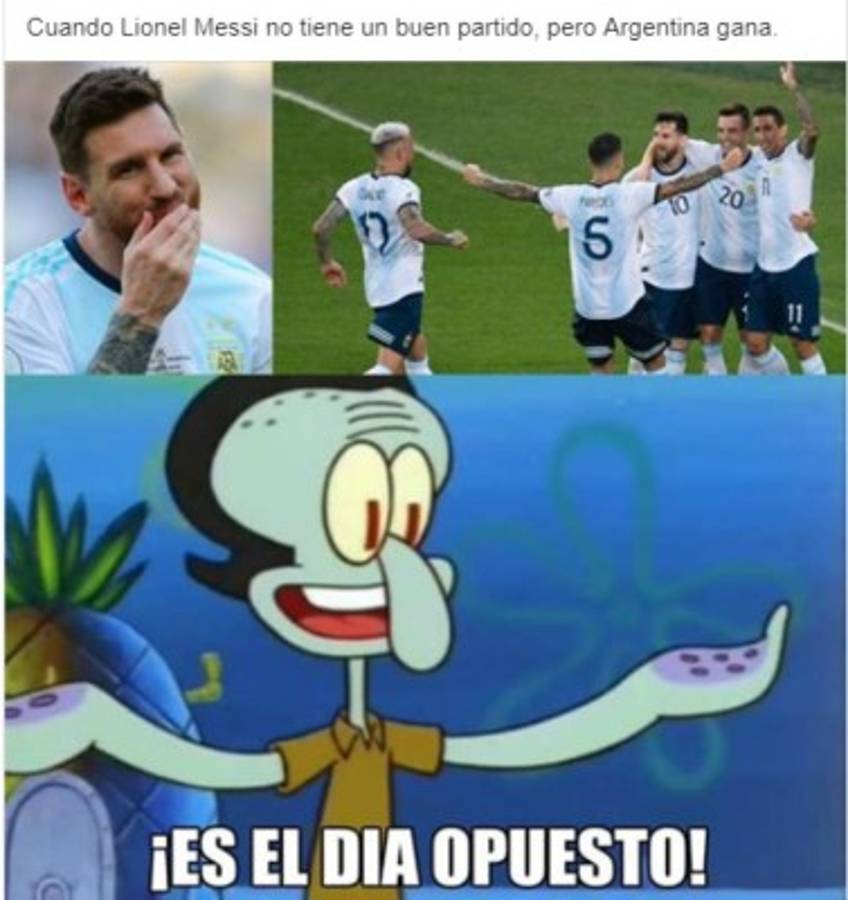 Brasil, Messi y los memes del triunfo de Argentina sobre Venezuela en la Copa América 2019