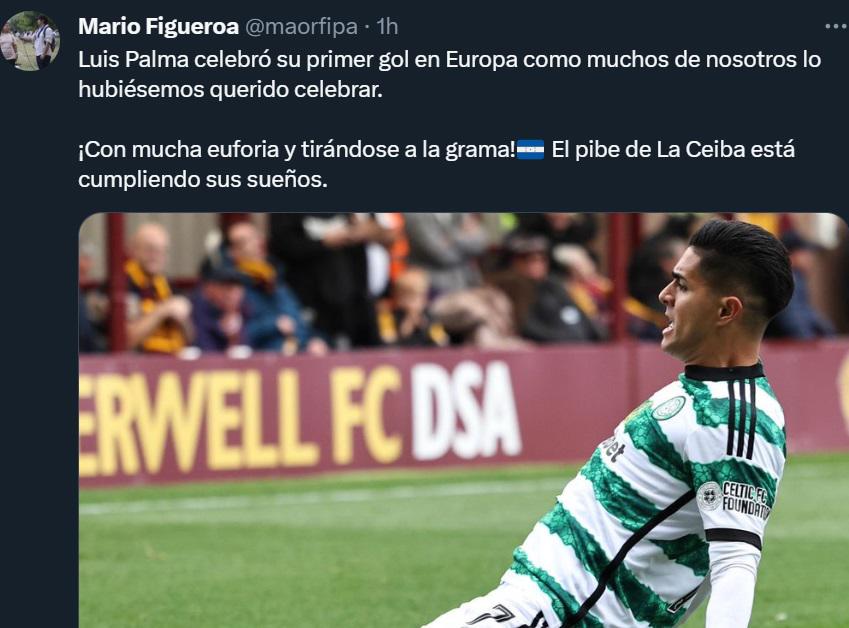 “Palma está cumpliendo sus sueños”, “Empezó a dar frutos”: Prensa hondureña e internacional halaga golazo del catracho con el Celtic