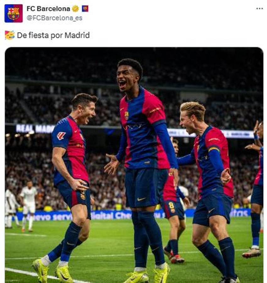 Las ‘burlas’ del Barcelona tras golear al Real Madrid en el Clásico: “Como en el patio del colegio”