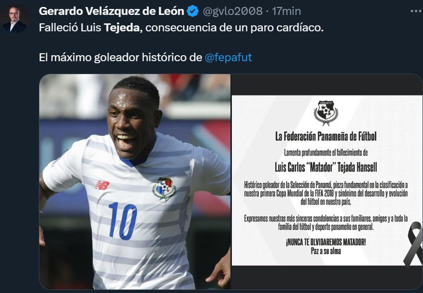 “Vuela alto, Matador”: El mundo del fútbol llora la muerte de Luis Tejada, mundialista con Panamá en Rusia 2018