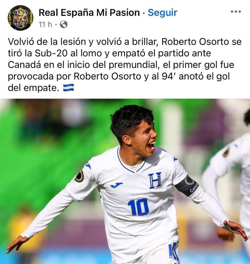 ”El mejor de Honduras”, “alma de la Selección”: Prensa se rinde ante Roberto Osorto tras ser héroe en el Premundial Sub-20