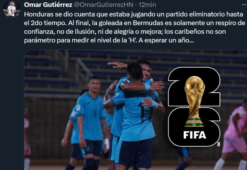 ¿Era para goleada? Prensa deportiva reacciona a la victoria de Honduras vs Bermudas: “Rueda logró triunfo aplastante”