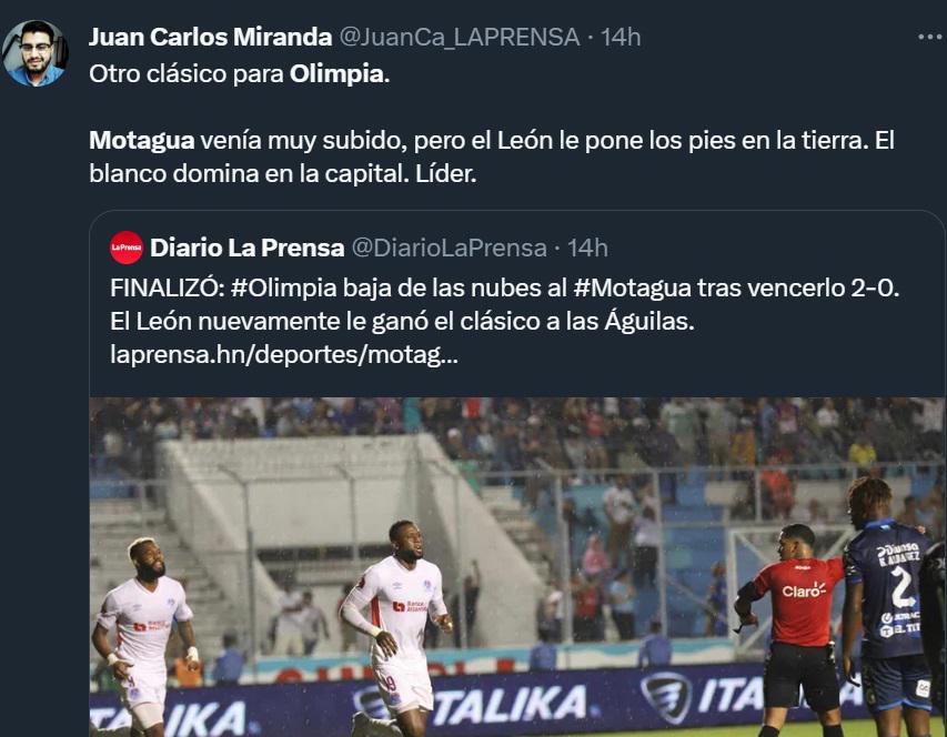 “Troglio, el padre de Motagua”, “Olimpia sigue mandando”: La reacción de la prensa tras el séptimo triunfo consecutivo del león