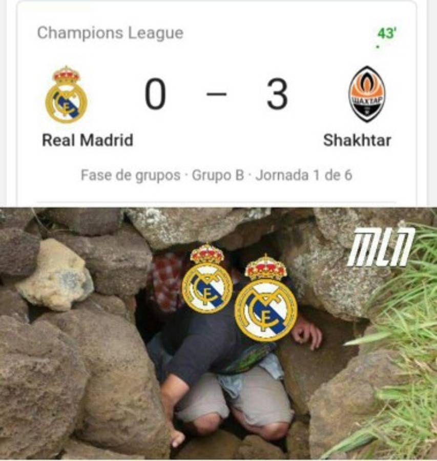 'Trituran' al Real Madrid con memes tras la derrota en Champions ante el Shakhtar