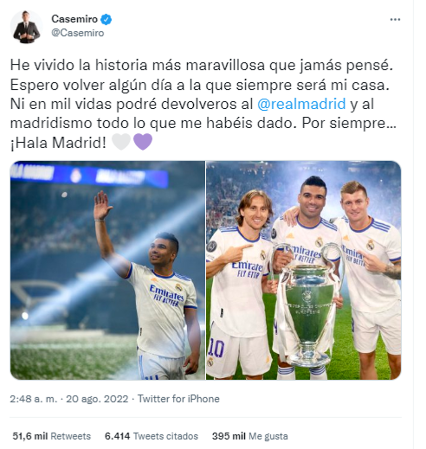 El Whatsapp de la novia de Fede Valverde a Casemiro para que se quedara en el Real Madrid y las emotivas cartas de Kroos y Modric