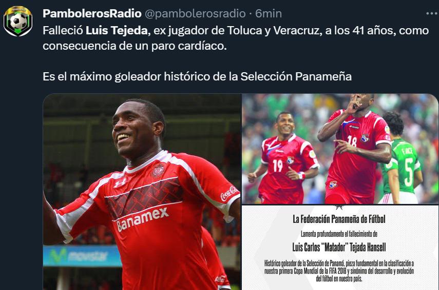 “Vuela alto, Matador”: El mundo del fútbol llora la muerte de Luis Tejada, mundialista con Panamá en Rusia 2018