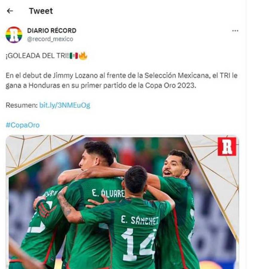 “Honduras no es parámetro”, “son una lágrima” y “no hay progreso”: La reacción de la prensa de México tras la paliza en Copa Oro
