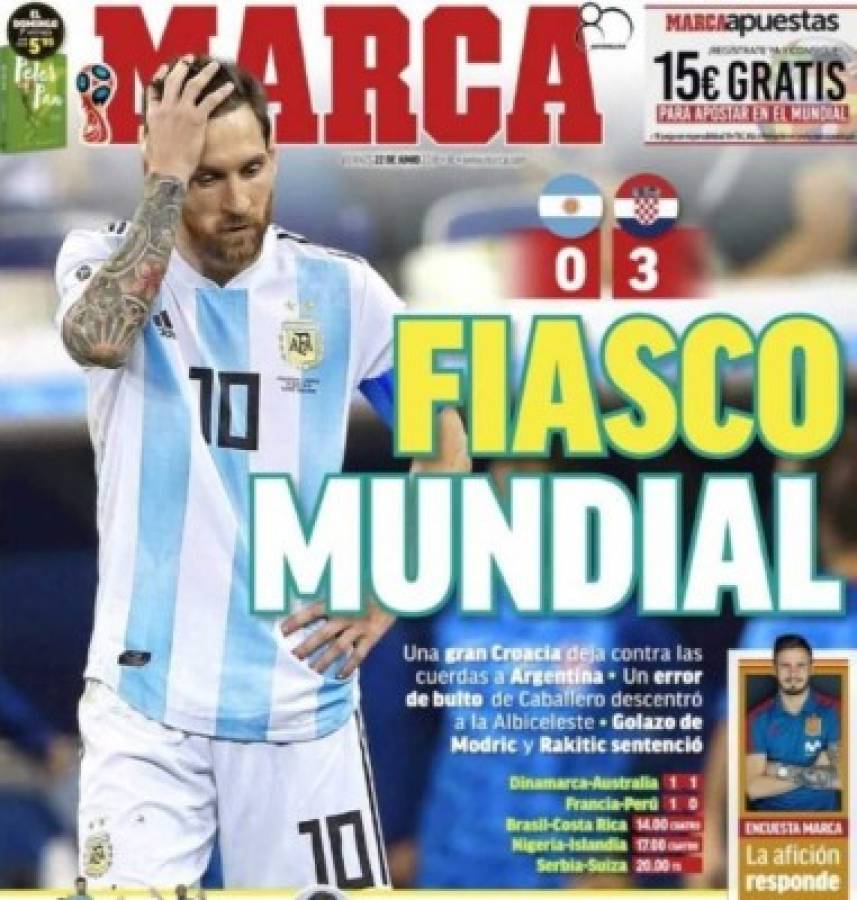 ¡BRUTAL! Las portadas de todo el mundo contra Argentina: 'Damos pena'