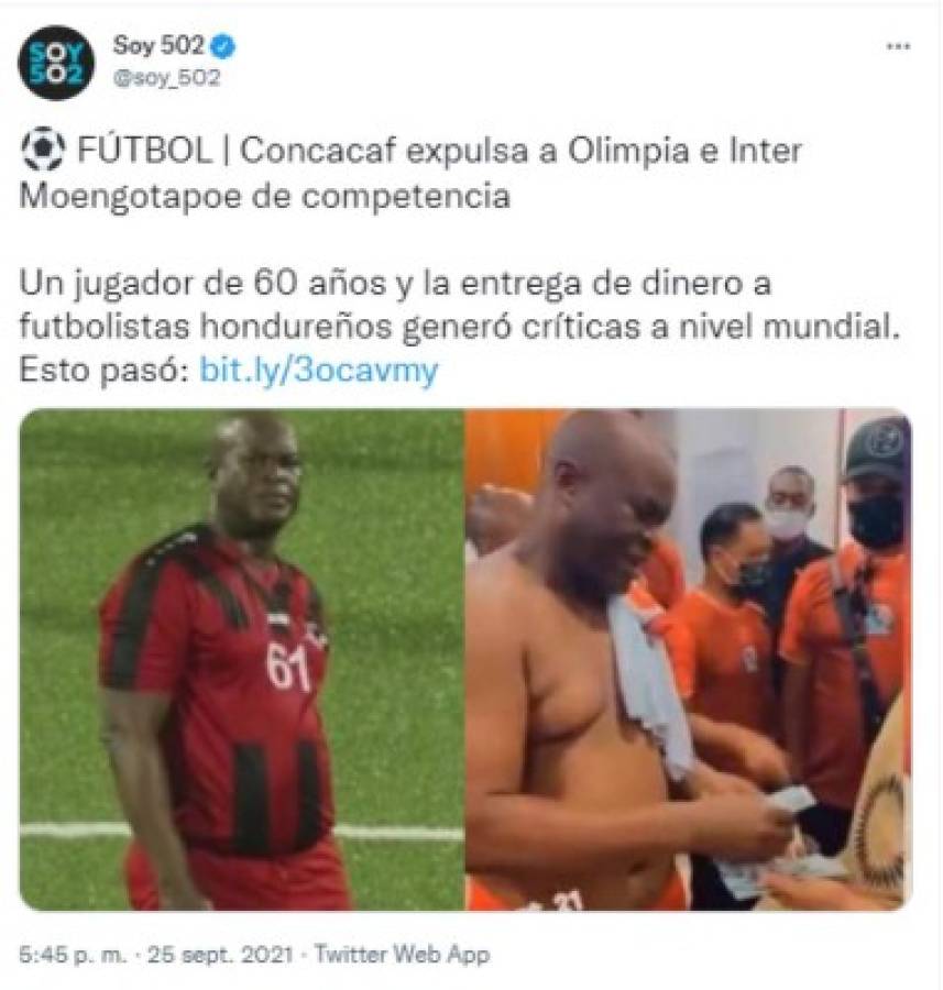 Periodistas y prensa internacional sobre el escándalo de Olimpia en la Concacaf: ''Salió cara la bromita de los 100 dólares''