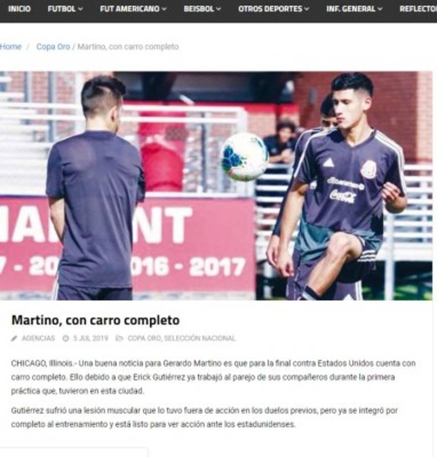 Lo que dice la prensa mexicana previo a la final de la Copa Oro: 'De goles en abundancia a sequía'  