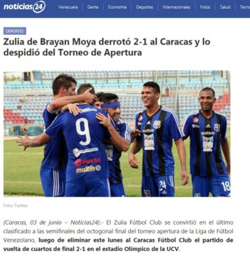 Así resaltan los medios de Venezuela el buen momento de Bryan Moya