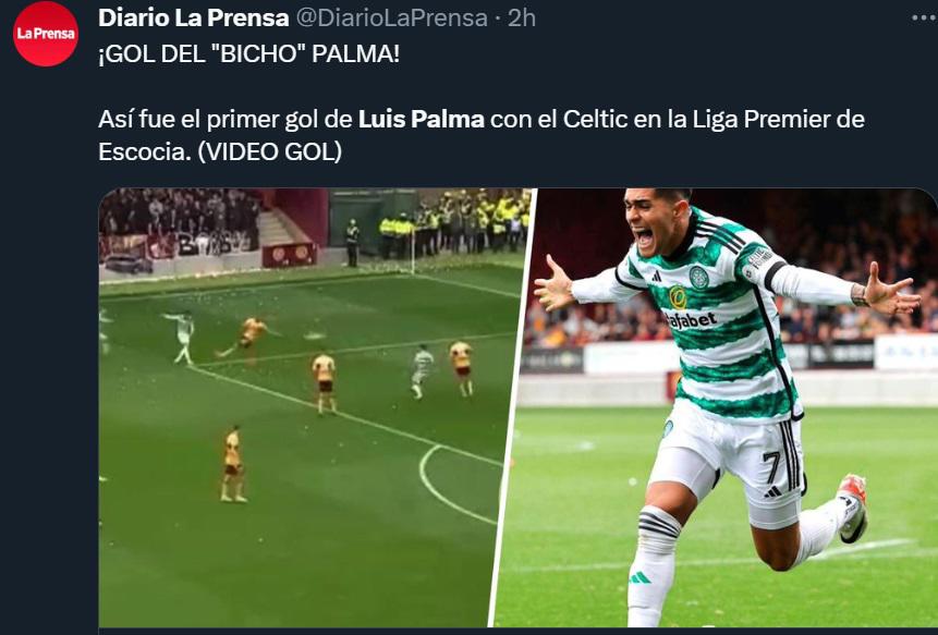 “Palma está cumpliendo sus sueños”, “Empezó a dar frutos”: Prensa hondureña e internacional halaga golazo del catracho con el Celtic