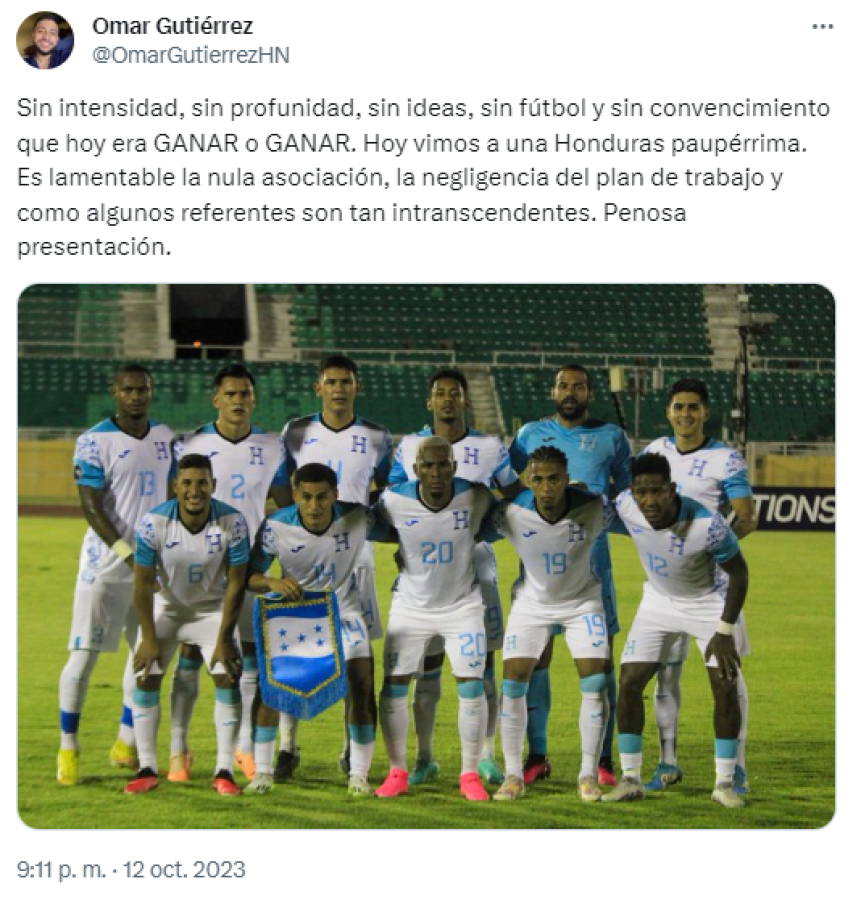 Honduras empata 0-0 frente a Cuba; la Bicolor no se cansó de perdonar