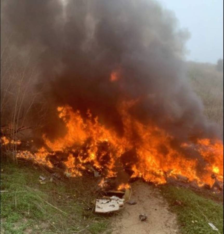 Las primeras imágenes del momento cuando se estrella el helicóptero de Kobe Bryant