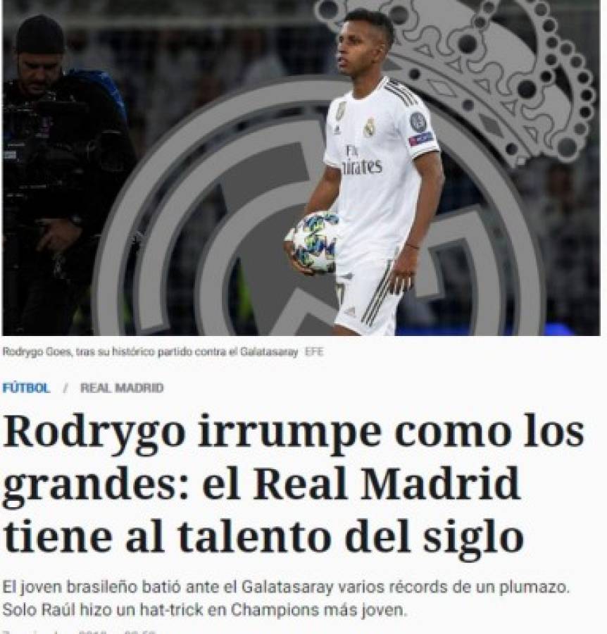 Rodrygo pone a sus pies a la prensa mundial: 'Por fin hay alguien con pinta de estrella'