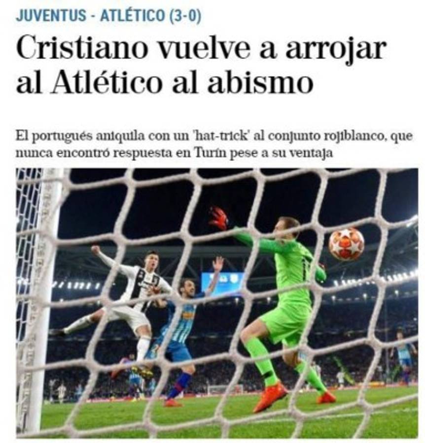 Las portadas se rinden ante Cristiano Ronaldo tras su hattrick ante el Atlético en Champions