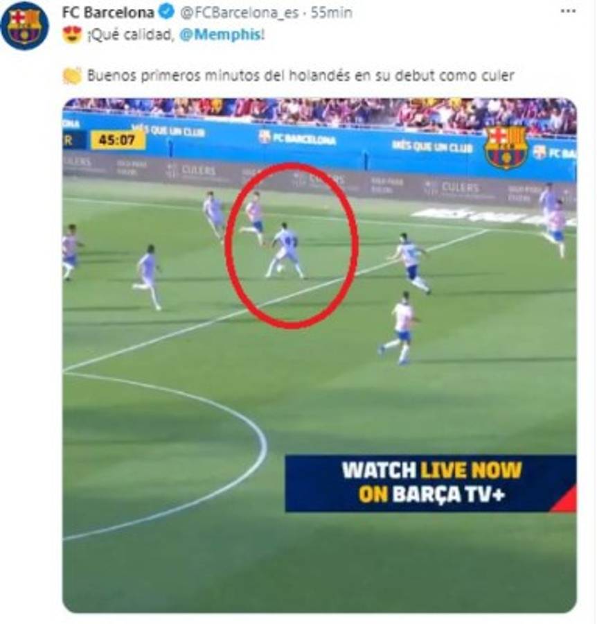 Usó mítico dorsal y festejó su primer gol: el enorme debut de Memphis Depay con el FC Barcelona