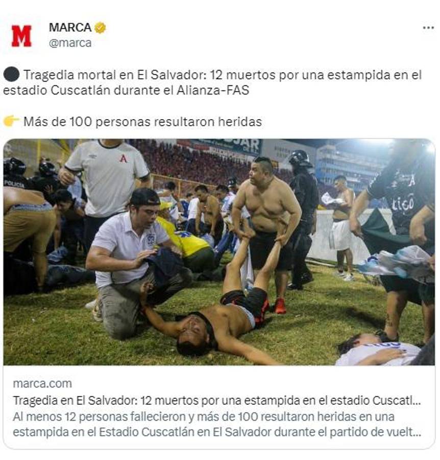 Olimpia y Real Madrid envían mensaje: La dura reacción del mundo tras la tragedia en El Salvador; “Imágenes que marcarán historia”